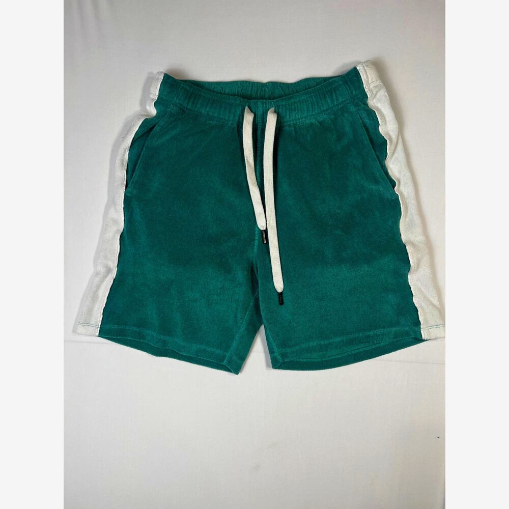 Todd Snyder Terry Shorts Beach Athletic Style Elastic Waist Green Mens Size S